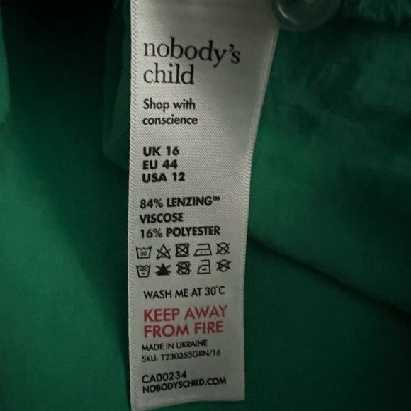 Nobody’s Child loose green blouse - Picture 4 of 4